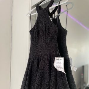 black halter dress